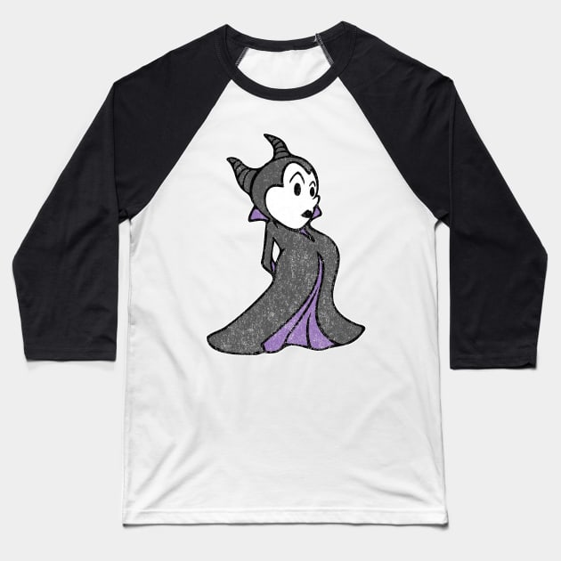 Maleficent Baseball T-Shirt by Easy Tiger Design Co